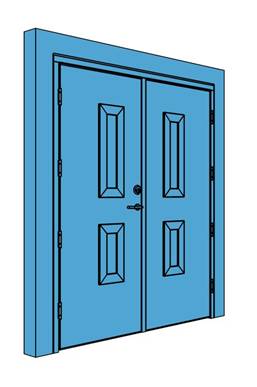 Double Timber Certified Security Door with Vision Panel