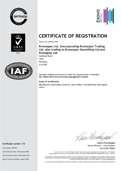 ISO 14001:2015 Certificate