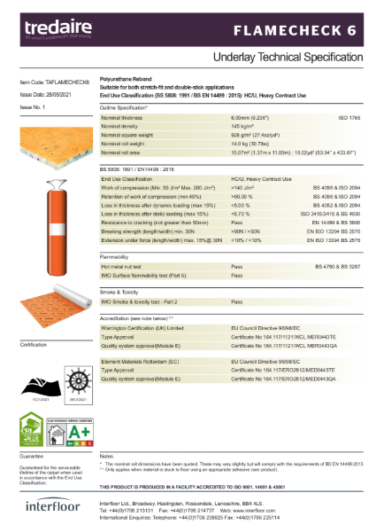 Flamecheck 6 Specification