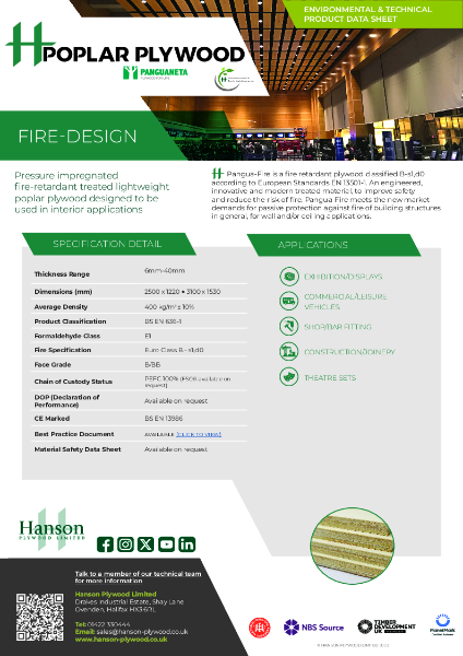 H Poplar Plywood - Fire-Design