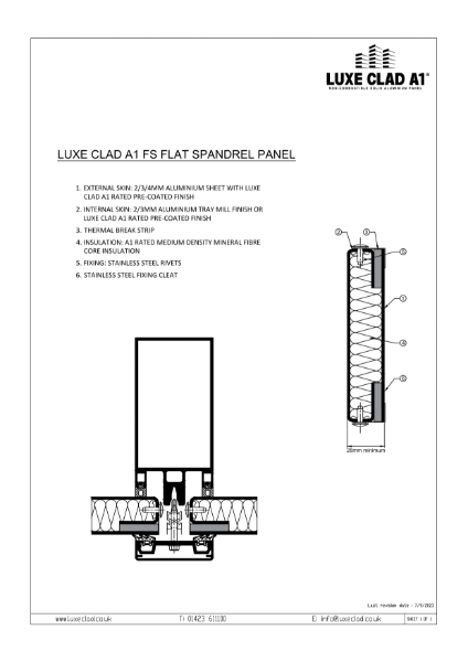 FS - Insulated Flat Spandrel Panels - Drawing