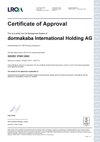 ISO 27001 Certificate