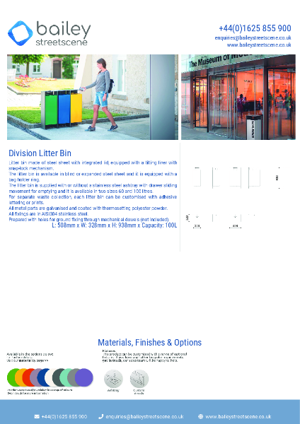 Division Litter Bin