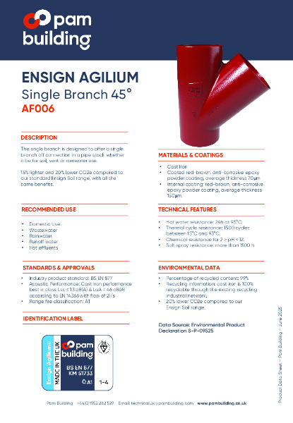 AF006 - Single Branch 45°