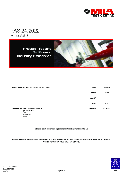 PAS24:2022 - TB Comm Single Door Sentinel 6