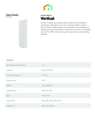 Datasheet Vertical