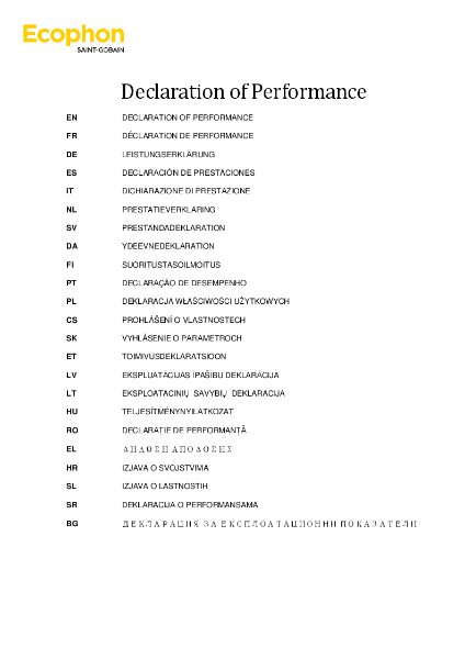 Declaration of Performance - Clipso Technical Fabrics