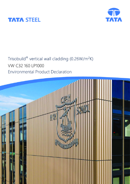 EPD Trisobuild site-assembled Roofing & Wall Cladding - 0.26 u-value 