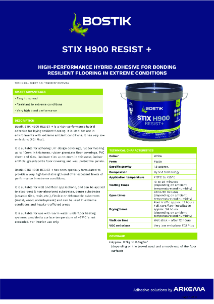 TDS02257 - Bostik STIX H900 RESIST +