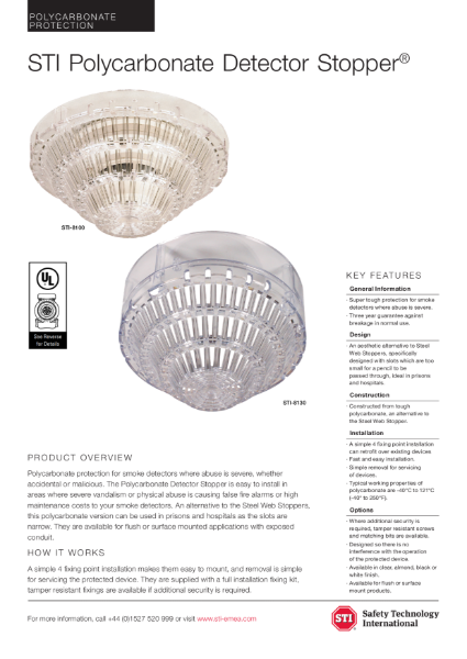 Polycarbonate Detector Stopper®