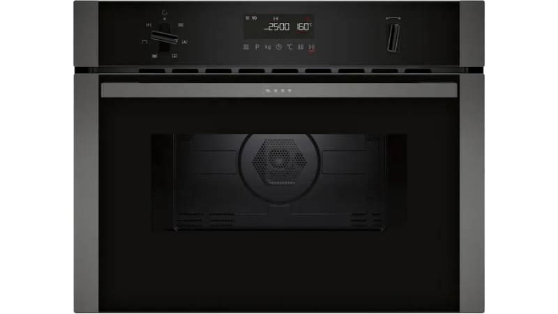 Compact 45cm ovens with Microwave Graphite grey trim