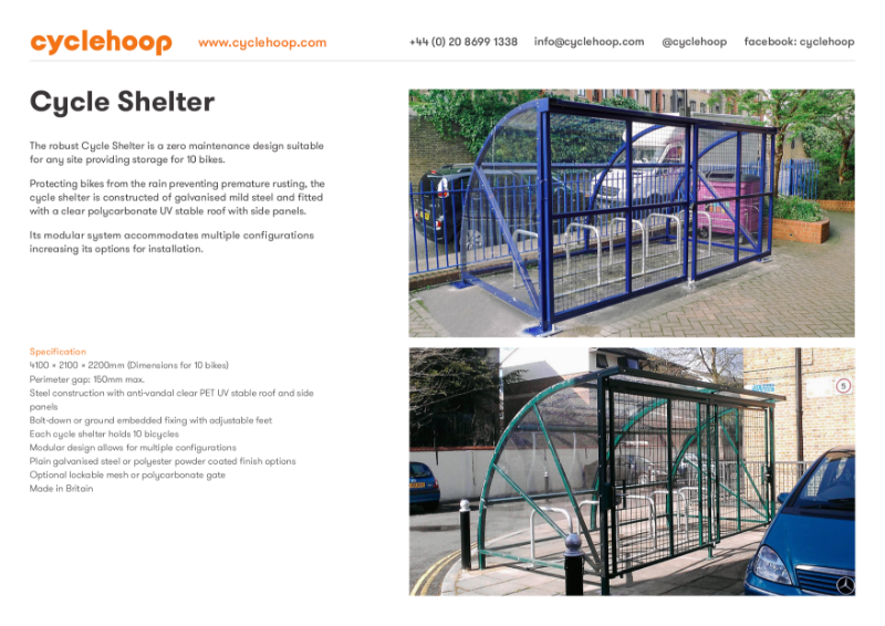 Clear Bike Shelter