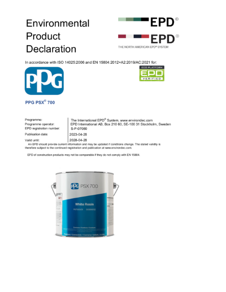 Environmental Product Declaration S-P-07080 PPG PSX 700