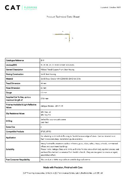 BN9 Antique Bronze Technical Datasheet
