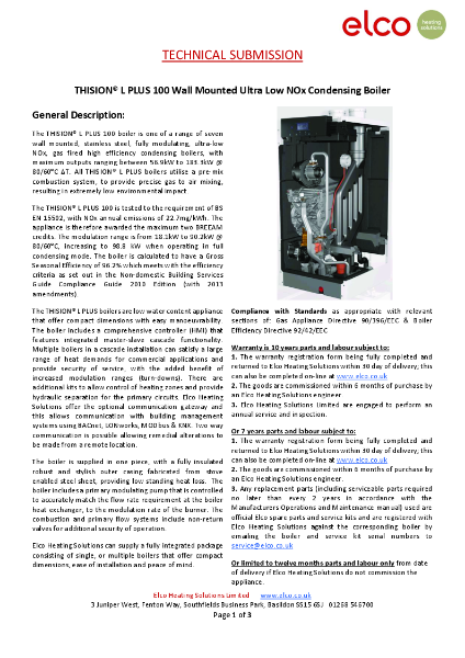 Technical Submission - THISION L PLUS 100