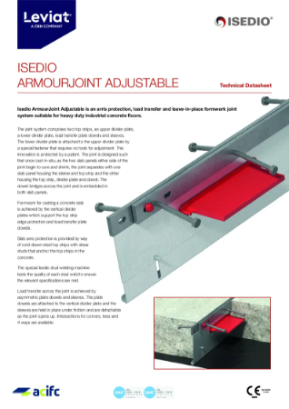 Isedio ArmourJoint Adjustable Technical Datasheet