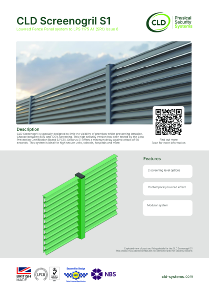 CLD Screenogril S1 – Product Data Sheet