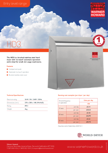 HD3 Hand Dryer