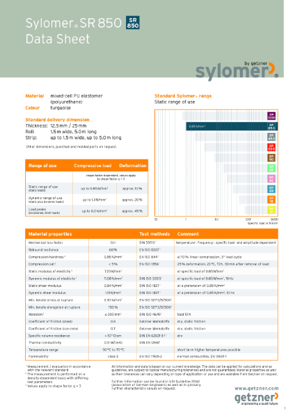 Data Sheet Sylomer® SR 850 EN