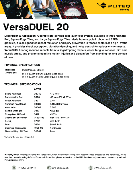 VersaDUEL20 Product Data Sheet