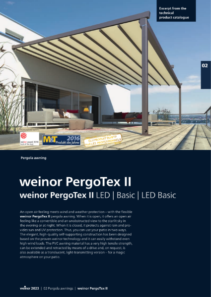 Pergotex Technical Product Catalogue