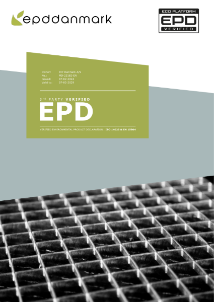 Verified EPD Certificate - flat bar gratings