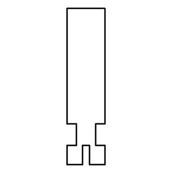 Rectangular framing section with split cap end