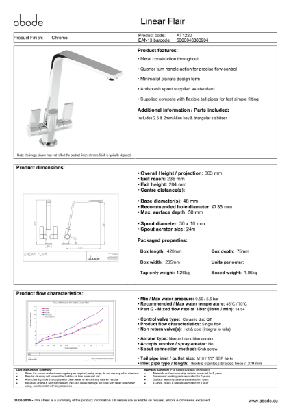 Linear Flair, Chrome - Consumer Specification