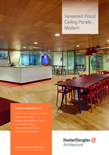 Derako® Veneered Wood Tiles & Panel Ceilings - Modern