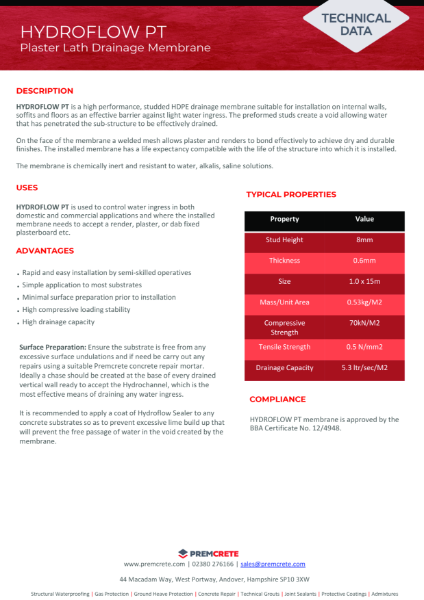 Hydroflow PT Data Sheet