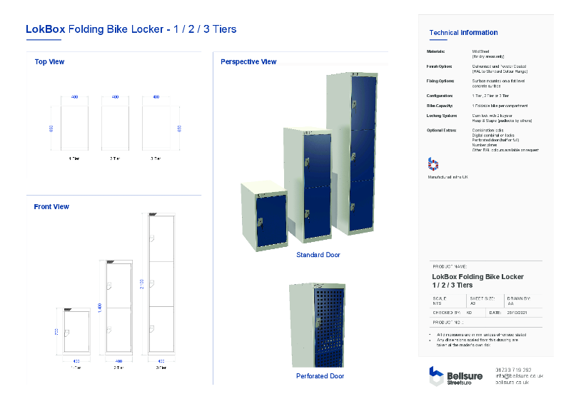 LokBox-Folding-Bike-Locker-1-2-3-Tiers Datasheet