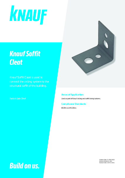 Knauf MF Soffit Cleat Data Sheet