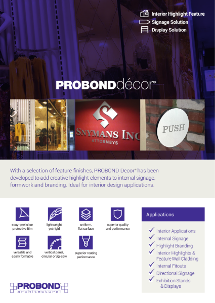 PROBOND Decor Overview