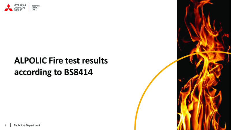 ALPOLIC Fire test results according to BS8414