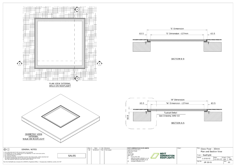 Internal Walk-On Rooflight