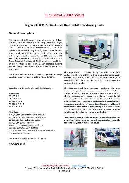 Technical Submission - Trigon XXL ECO 850