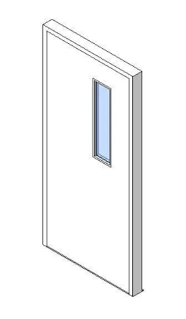External Single Door, Vision Panel Style VP01