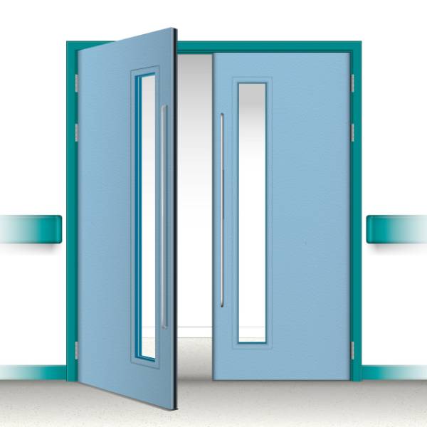 Postformed Double Swing Doorset Vision Panel 1 Nbs Source 5958