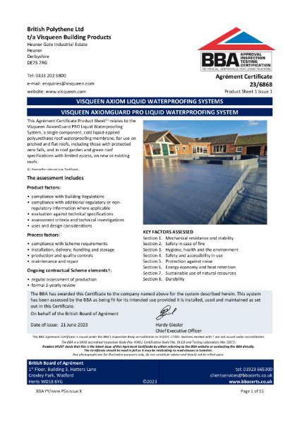 BBA Axiom Guard PRO Liquid Waterproofing System 