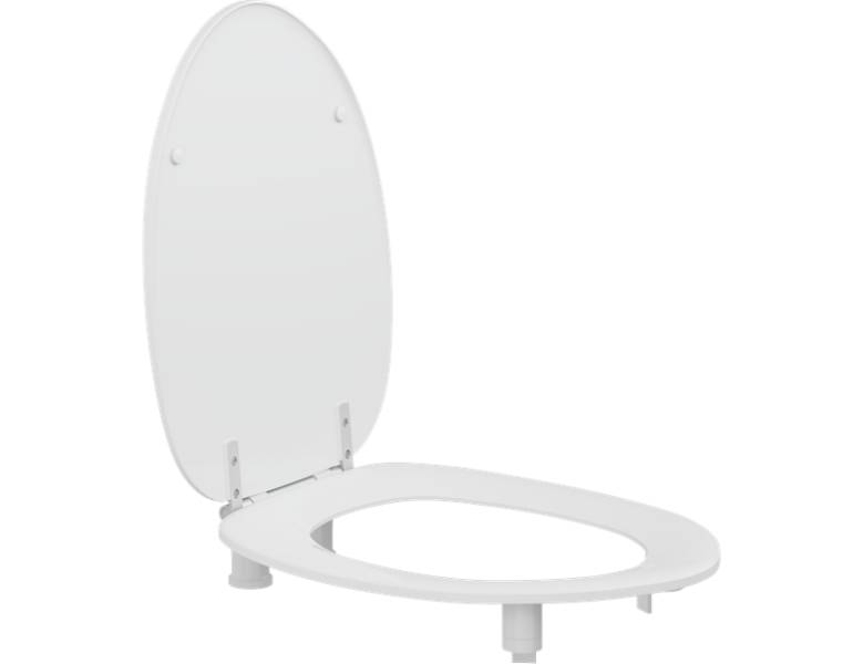Dania raised toilet seat with cover and splashguard