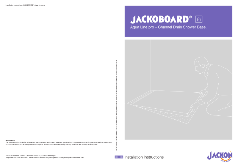 JACKOBOARD® Aqua Line PRO Installation Instructions