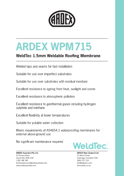 WeldTec™ ARDEX WPM 715