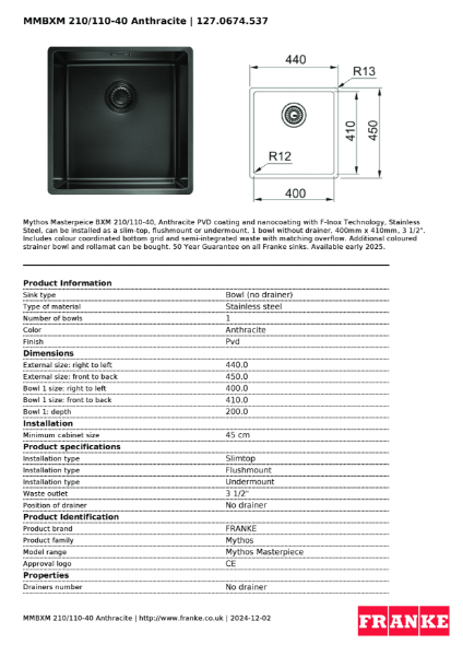 Product Sheet 127.0674.537