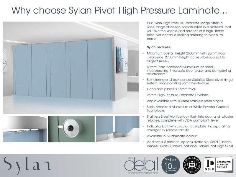 Sylan High Pressure Laminate Pivot