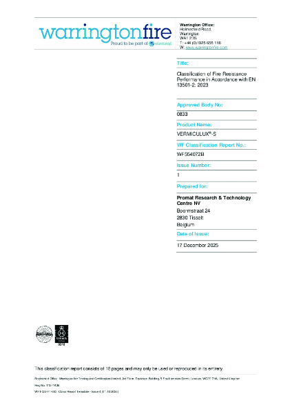 Fire classification report WF554072B