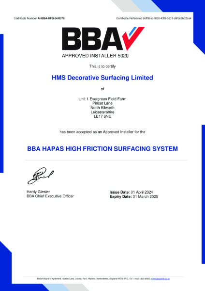 BBA Agrément Certificate