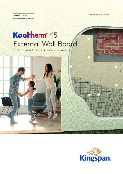 Kingspan Kooltherm K5 External Wall Board brochure