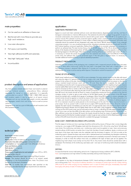 Terrix AD-AB data sheet