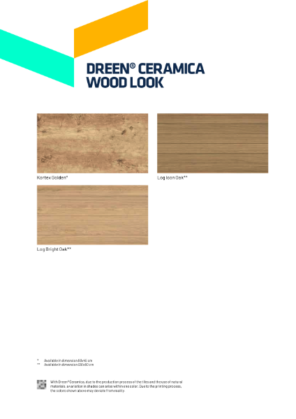 Dreen Ceramica Wood Look Colour Chart