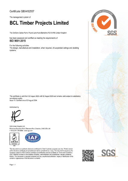 ISO 9001 : 2015  - Quality Management Systems 